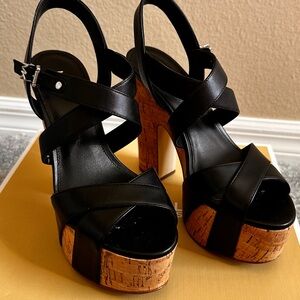 Michael Kors Black Platform Sandal.